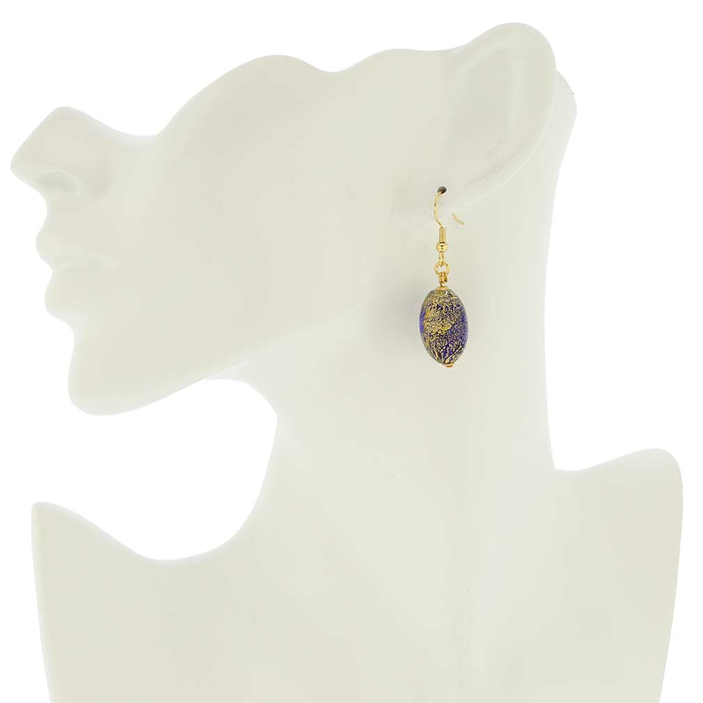 Ca D\'Oro Olives Earrings - Cobalt Blue