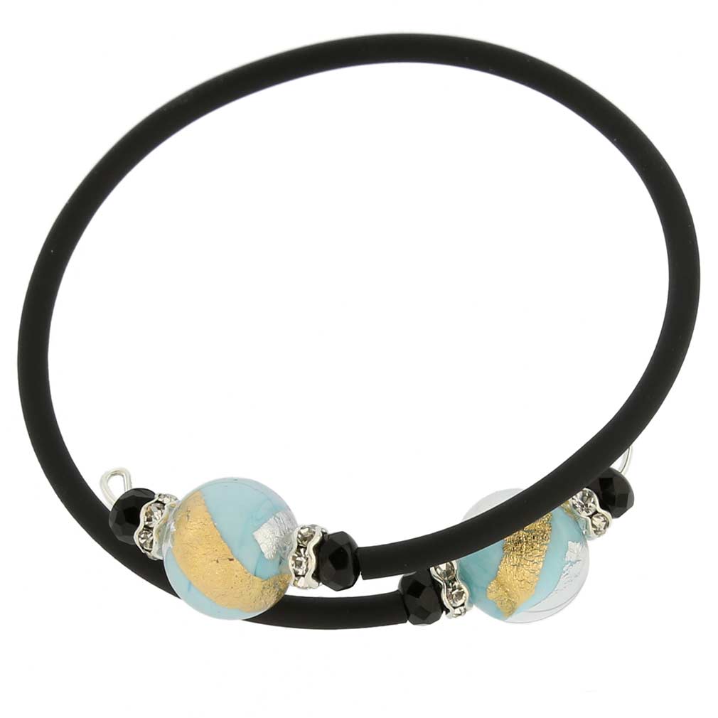 Venetian Glamour Bracelet - Turquoise Gold and Silver
