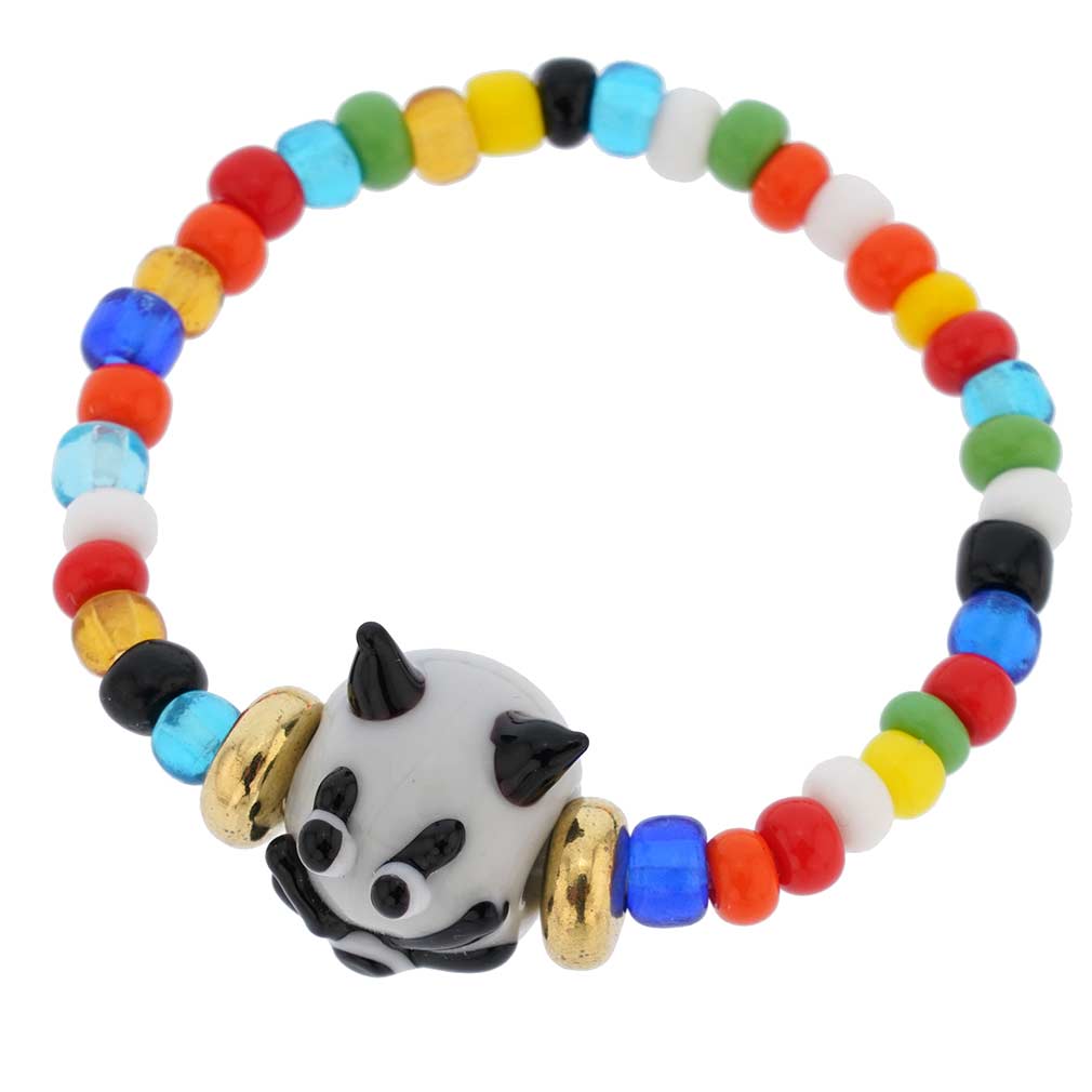 Murano Glass Kitty Cat Children\'s Bracelet
