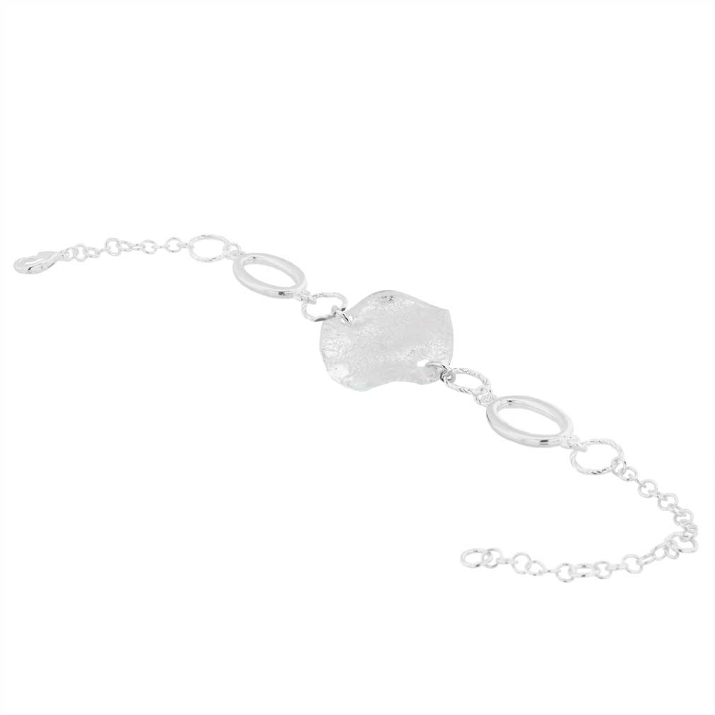 Volano Murano Glass Bracelet - Silver