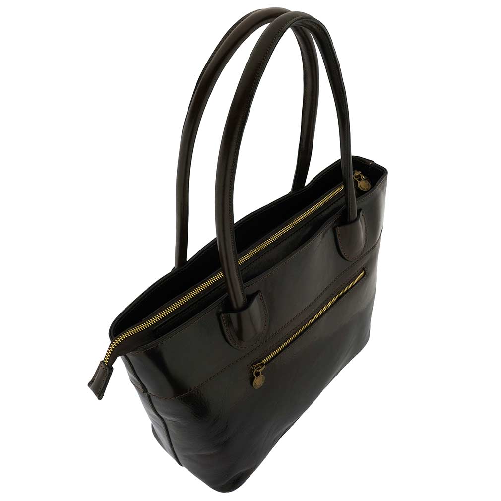 Women's genuine leather sales handbags with laptop compartment