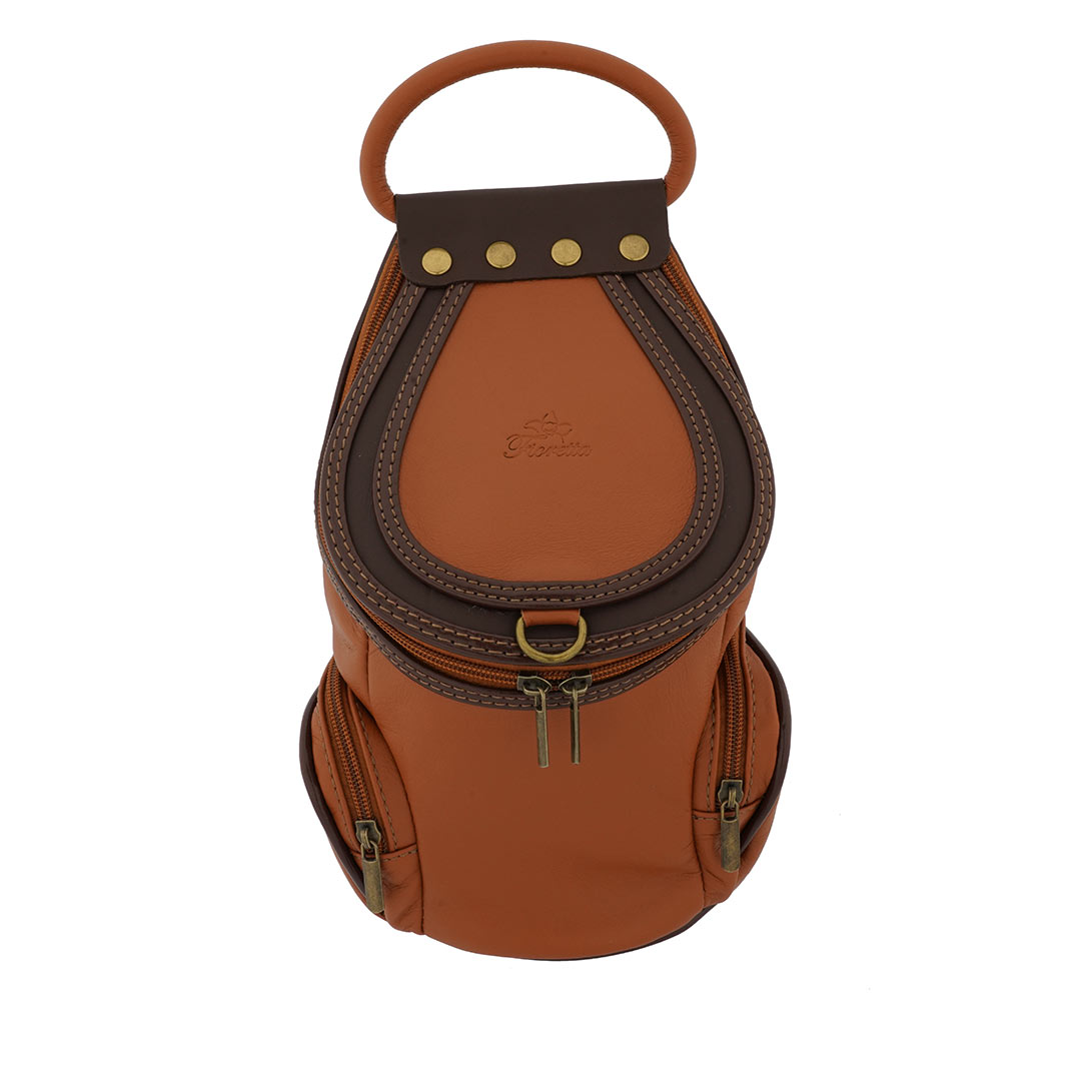 Fioretta Italian Genuine Leather Top Handle Backpack Handbag For Women 