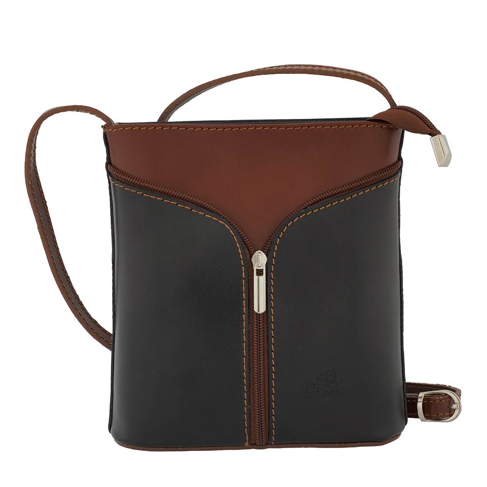 black leather crossbody messenger bag