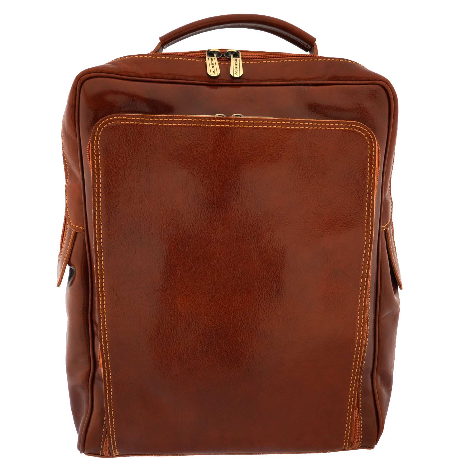 Italian Leather Laptop Backpack for Men