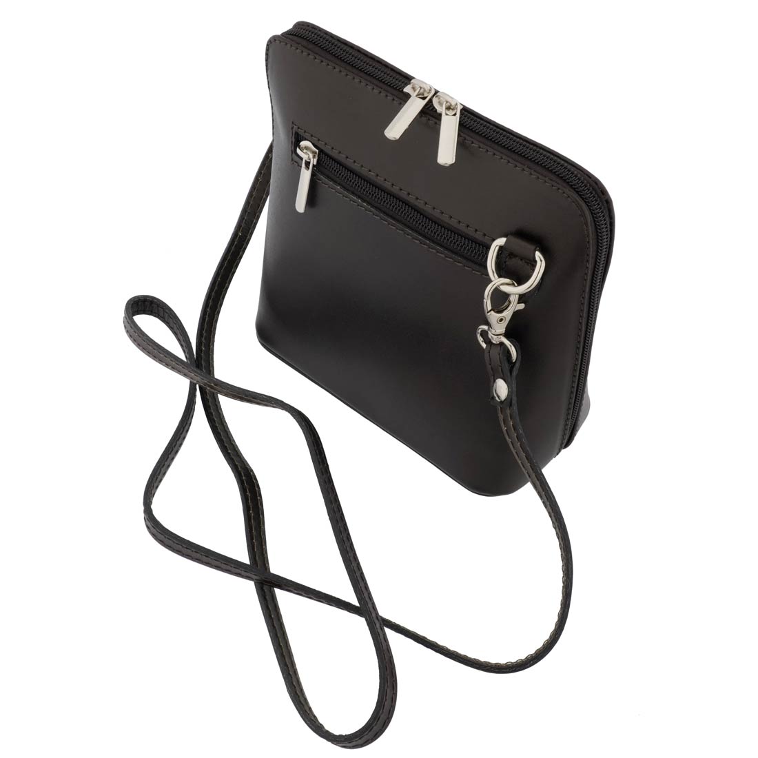 Leather Crossbody Bag Purse With Zipper Small Shoulder Bag 