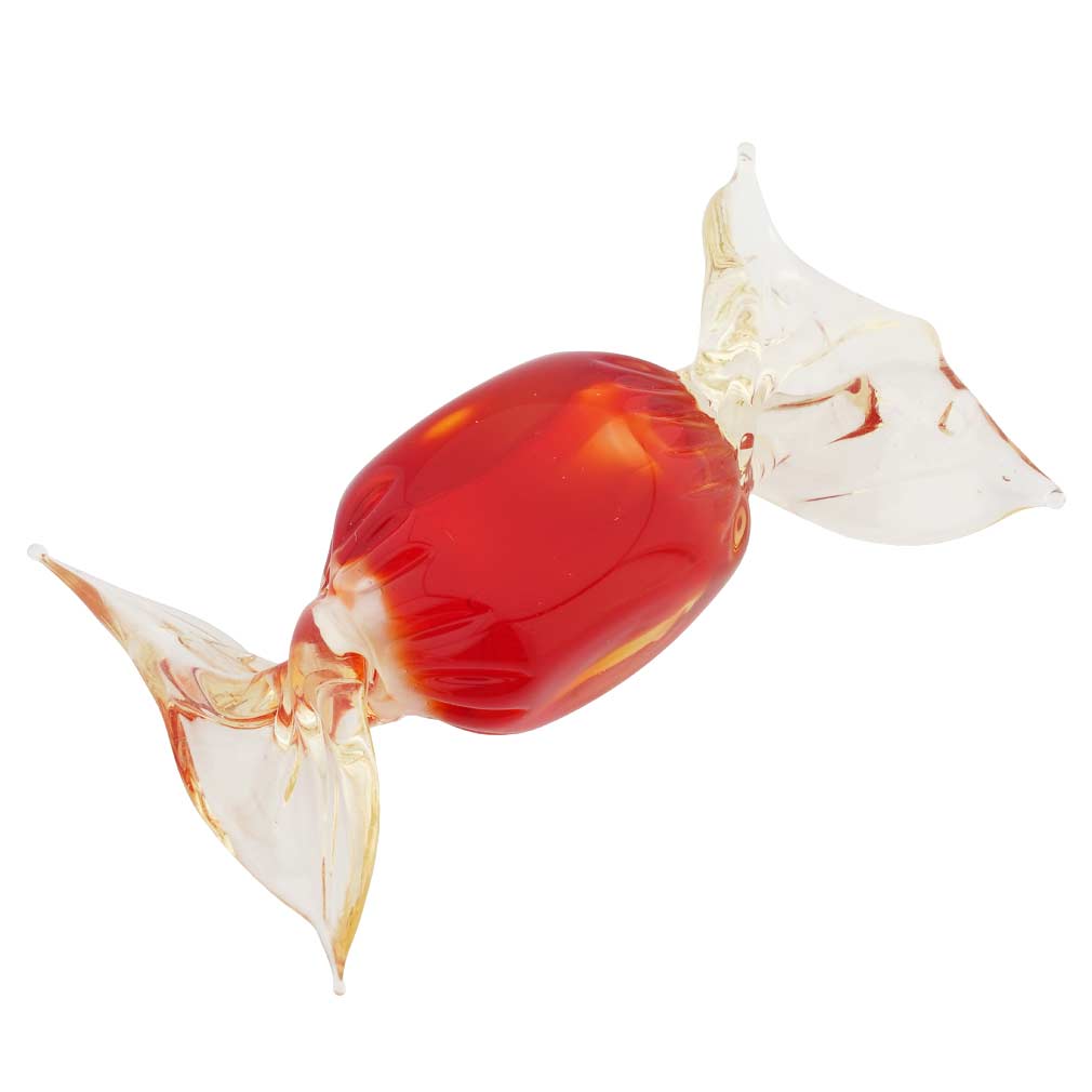 Murano Glass Rectangular Candy - Red
