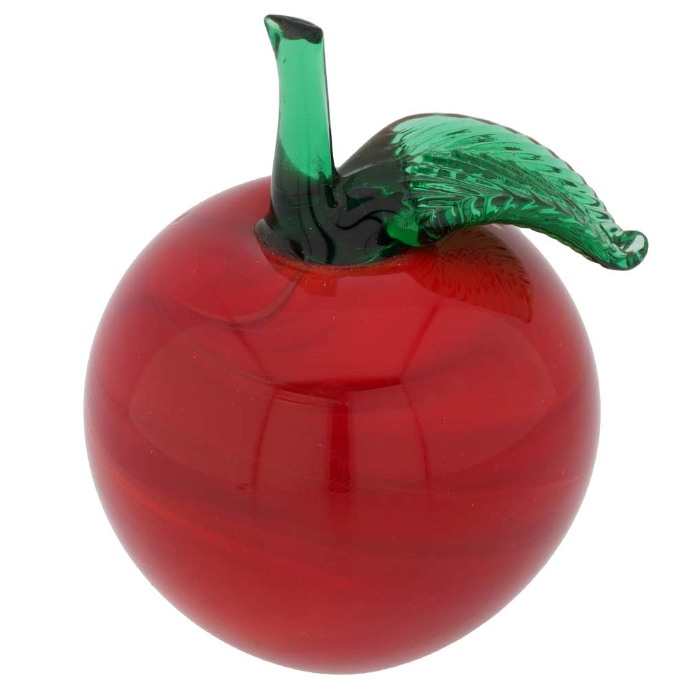 Murano Glass Apple Figurine - Red