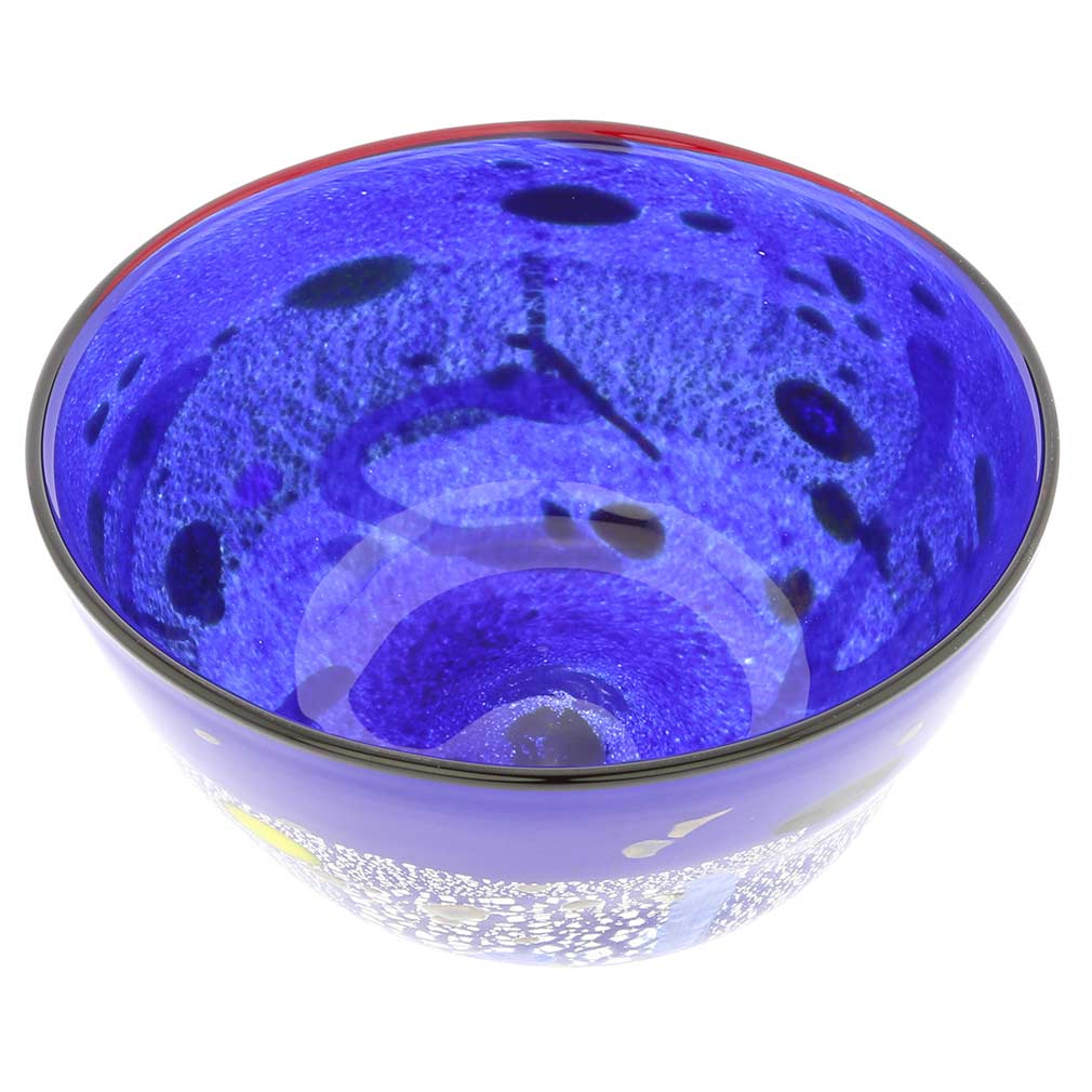Modern Art Murano Glass Bowl - Blue
