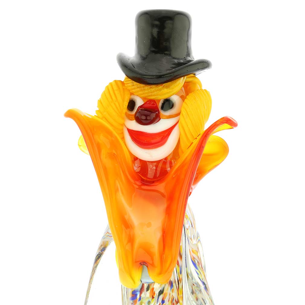 Murano Glass Clown With Guitar