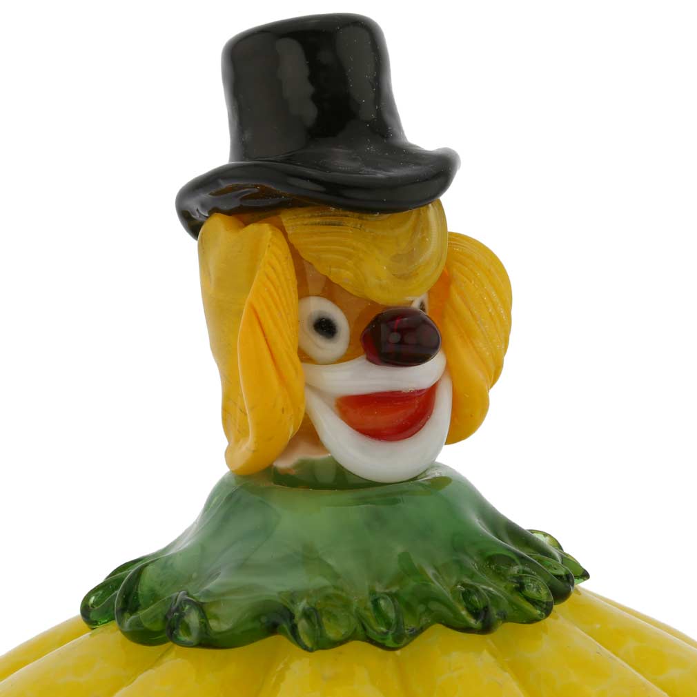 Murano Glass Clown - Pumpkin
