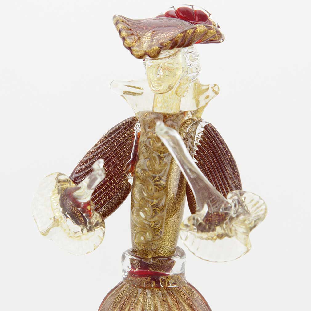 Venetian Goldonian Couple - Red and Gold