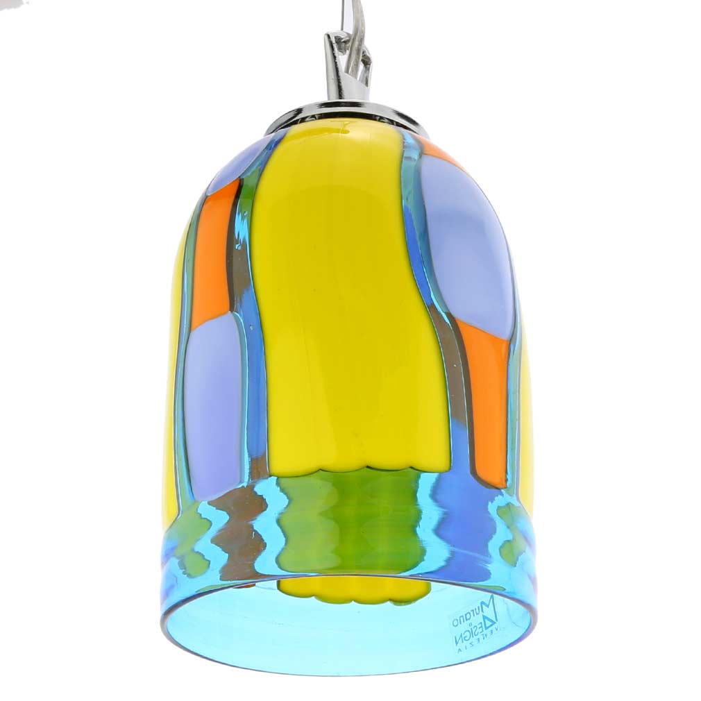 Murano Glass Pendant Light - Blue Lagoon