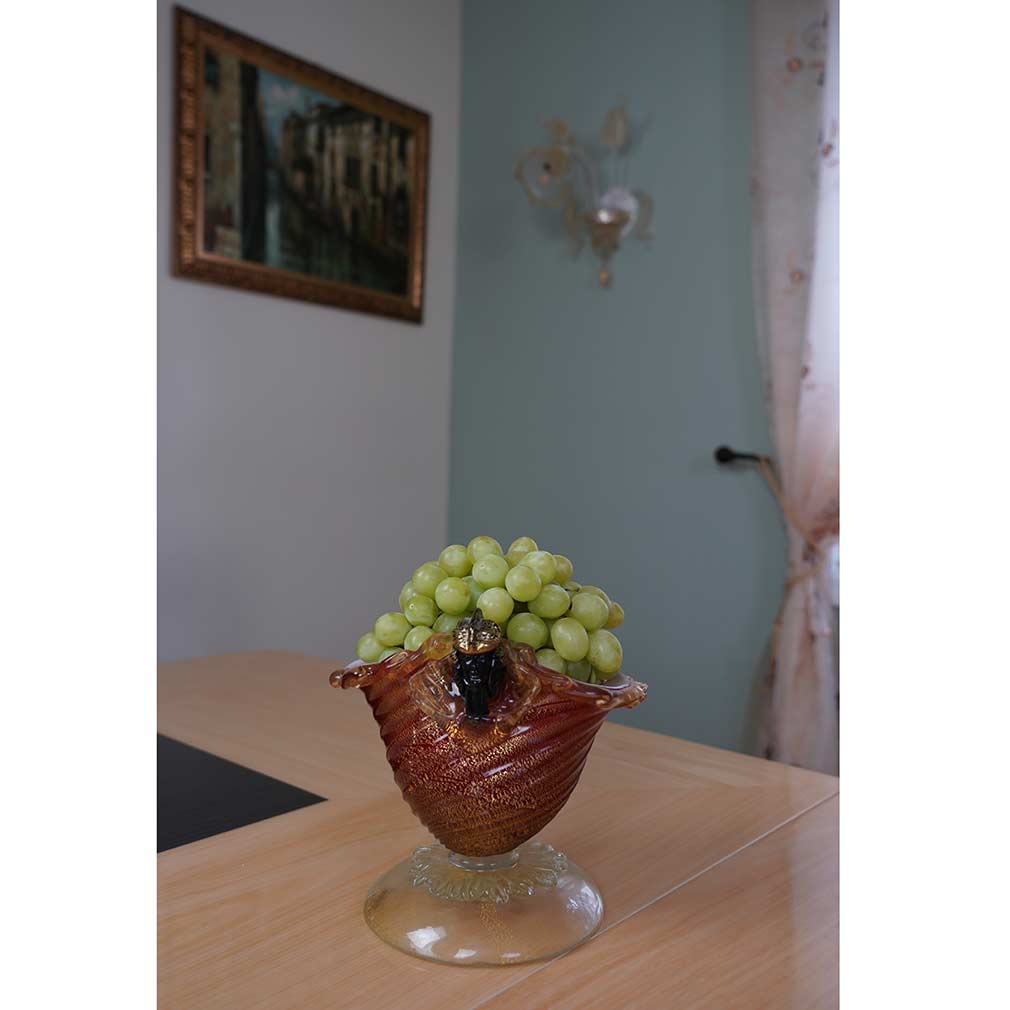 Venetian Moor Murano Glass Bowl Vase