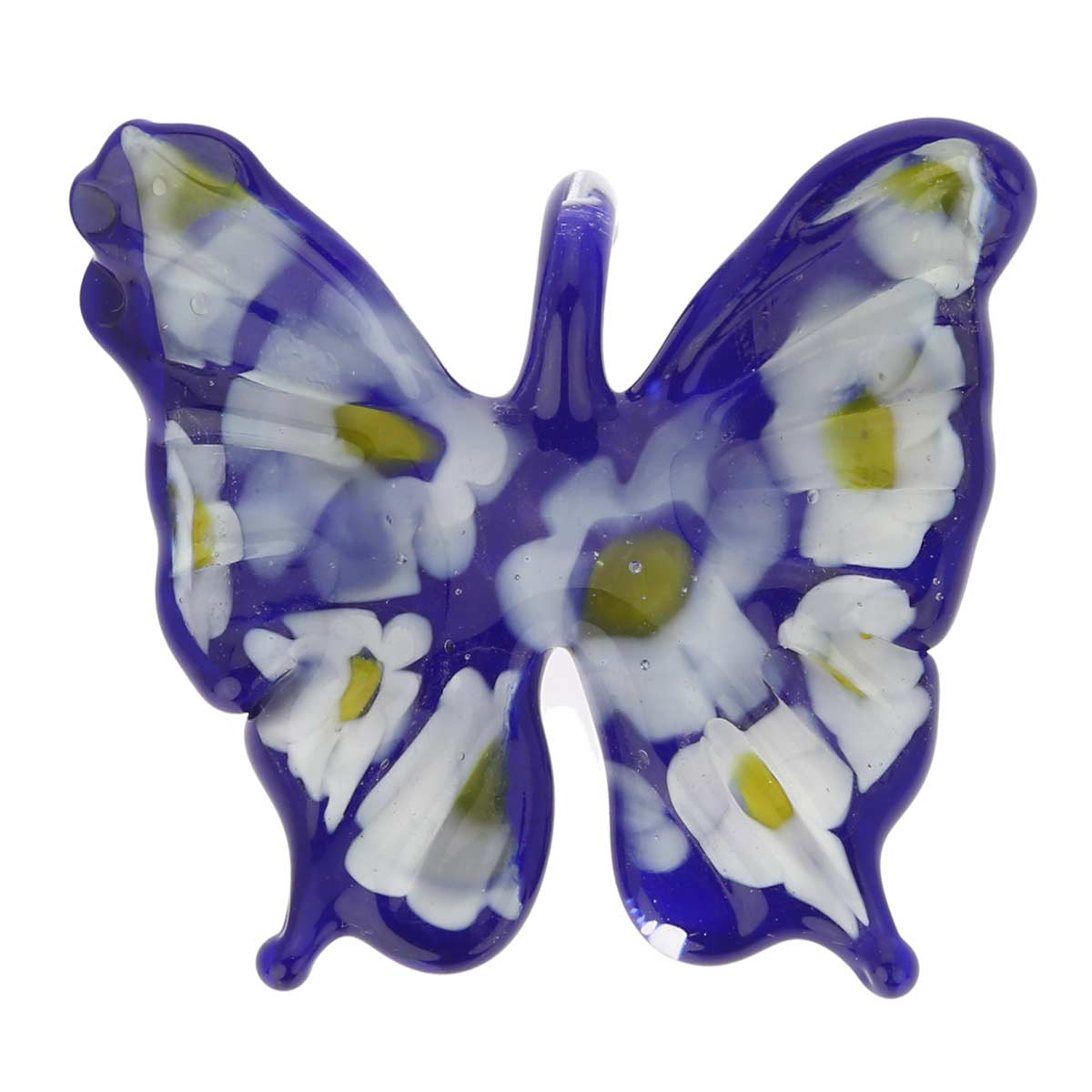 Blue Daisy Butterfly Pendant