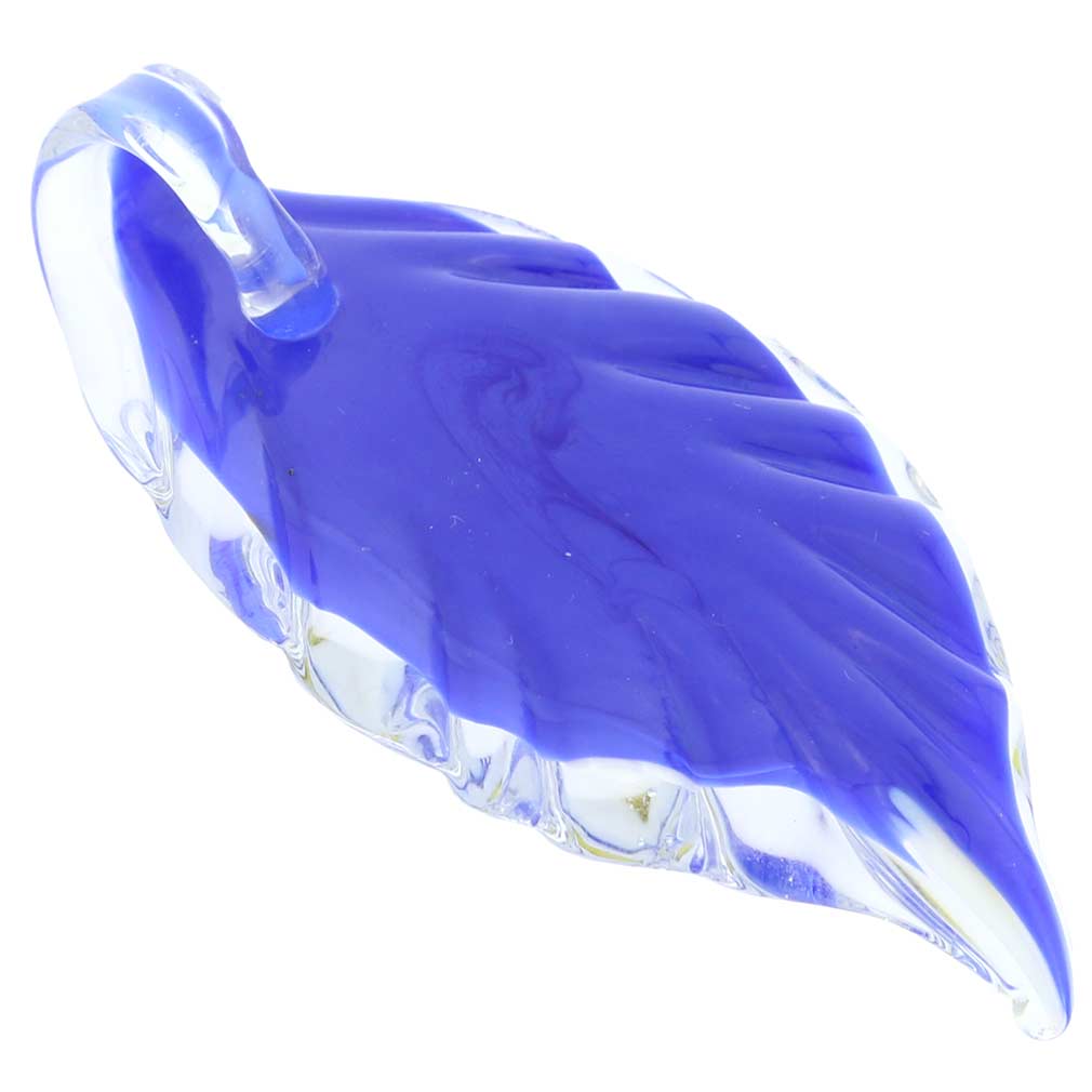 Blue Daisy Leaf Pendant