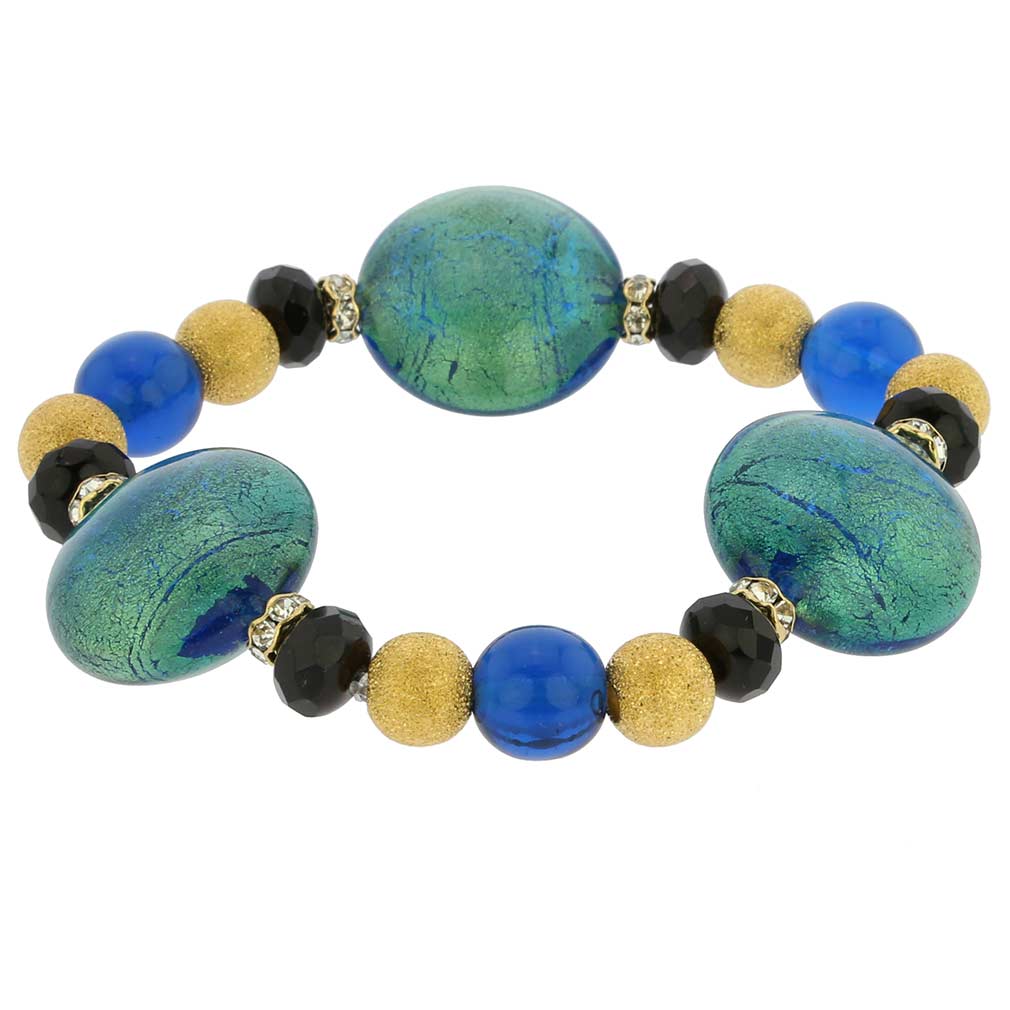 Murano Magic Bracelet - Gold and Blue