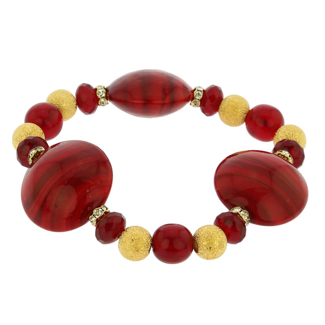 Murano Bracelets | Murano Magic Bracelet - Red Marble