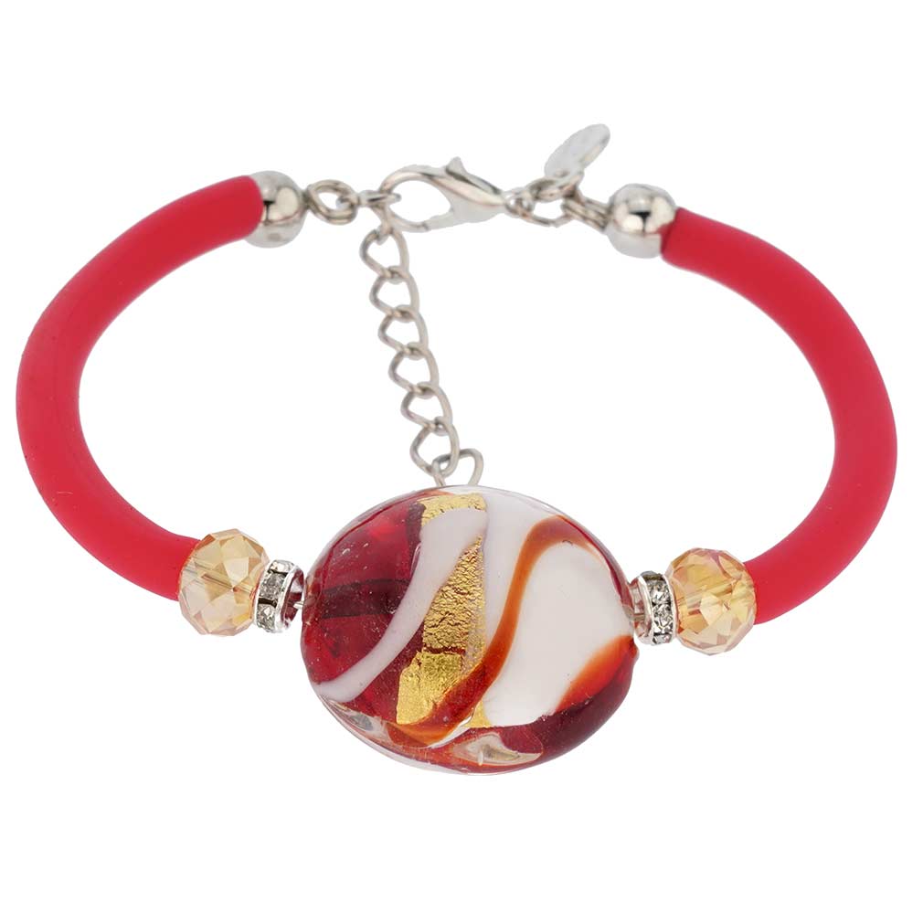 Venice Diva Bracelet - Red and Gold