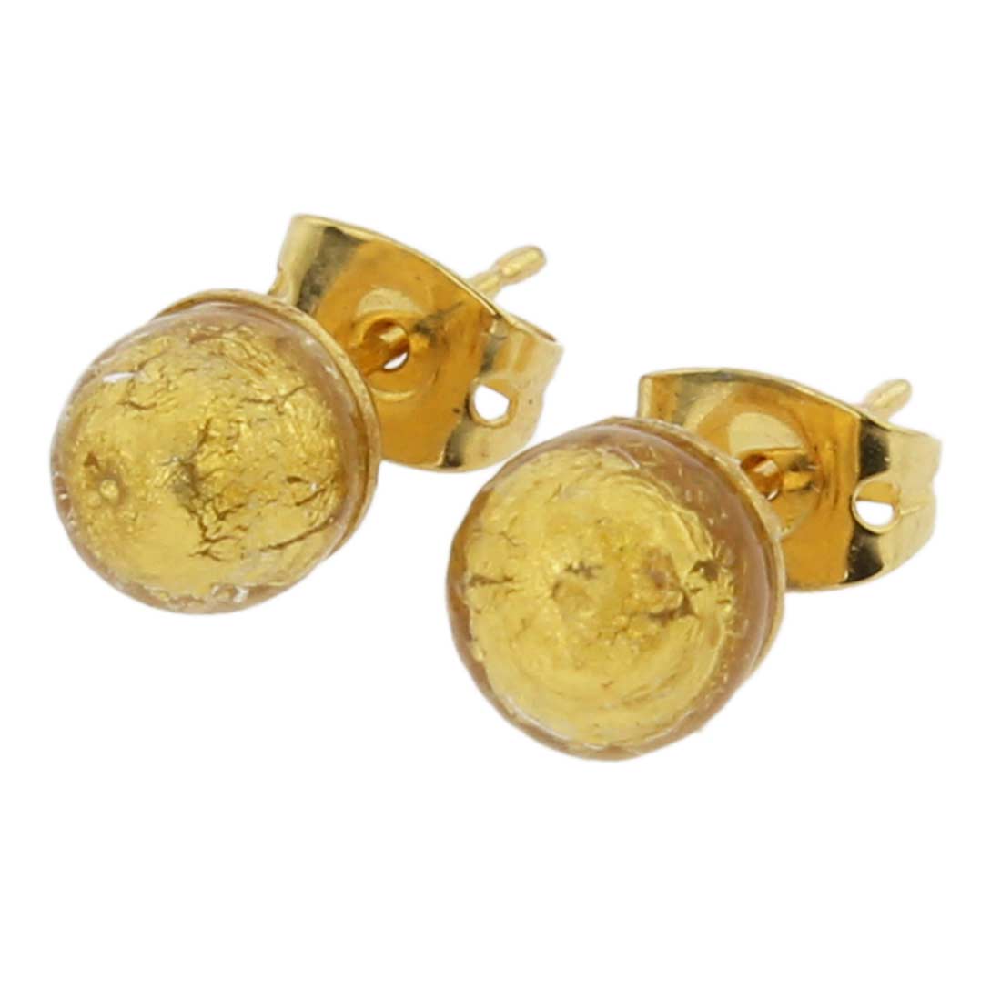 Murano Tiny Stud Earrings - Gold