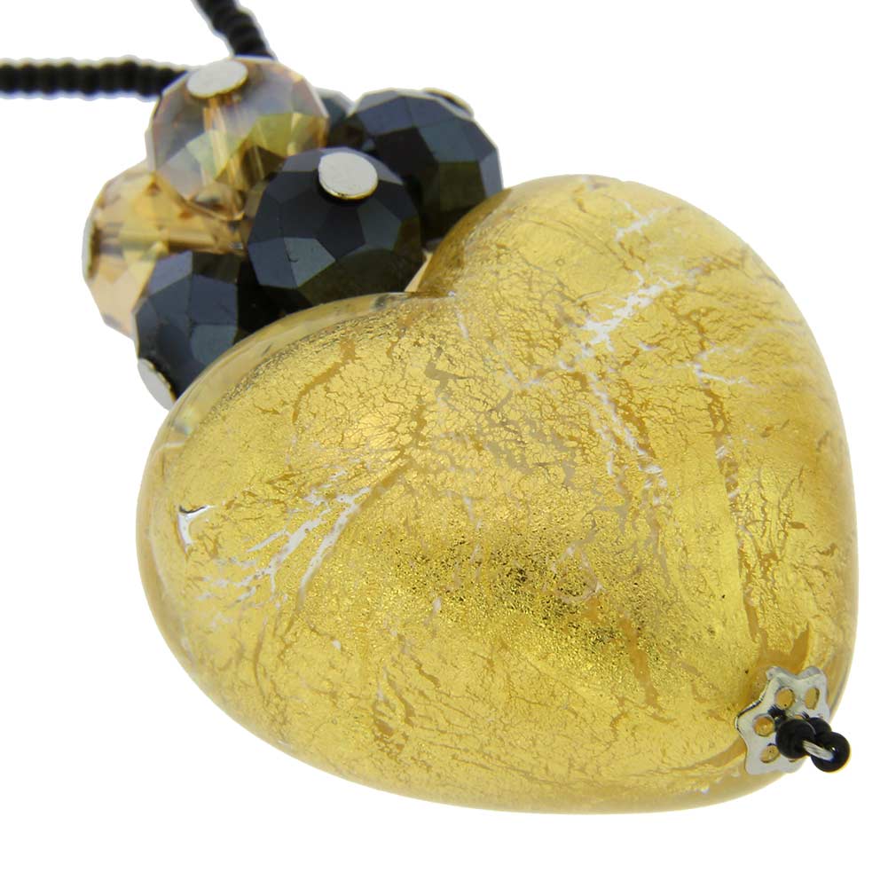 Venetian Love Heart Necklace - Gold