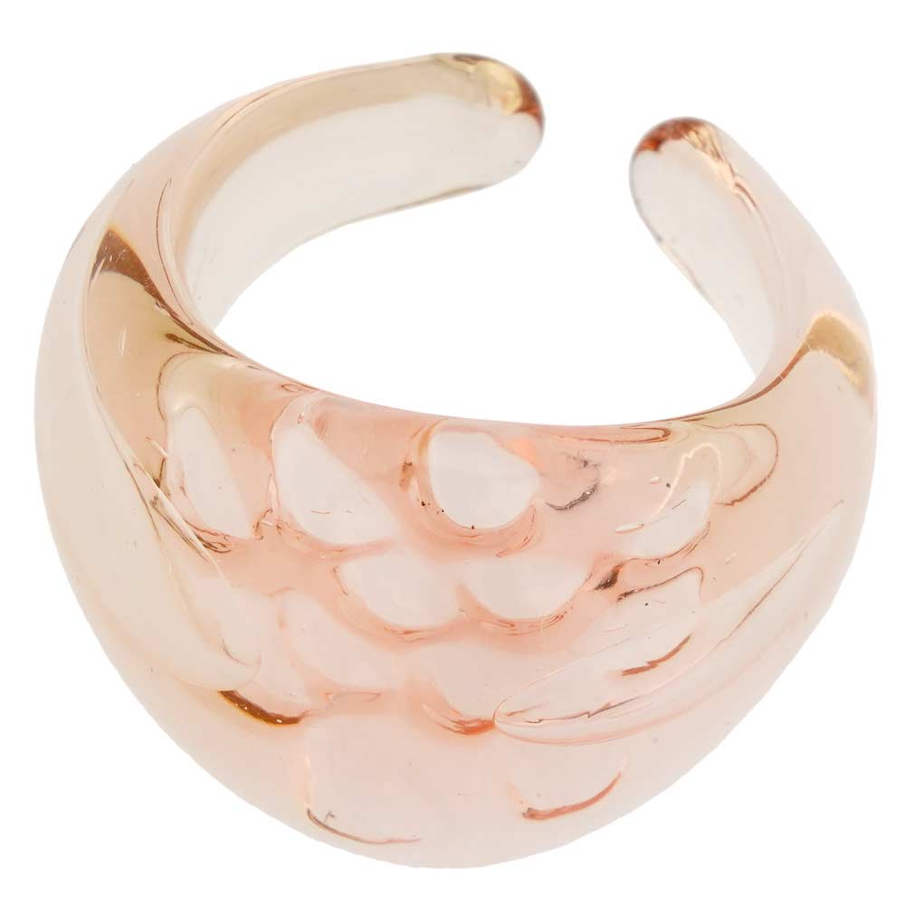 Venetian Contemporary Ring In Domed Design - Pink
