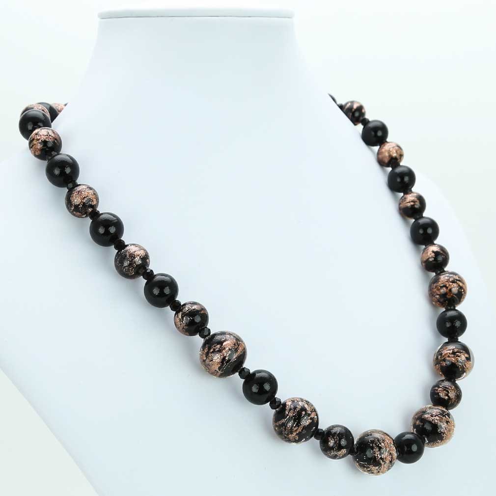 Starlight Murano Necklace - Black