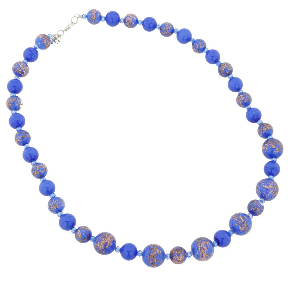 Starlight Murano Necklace - Cobalt Blue