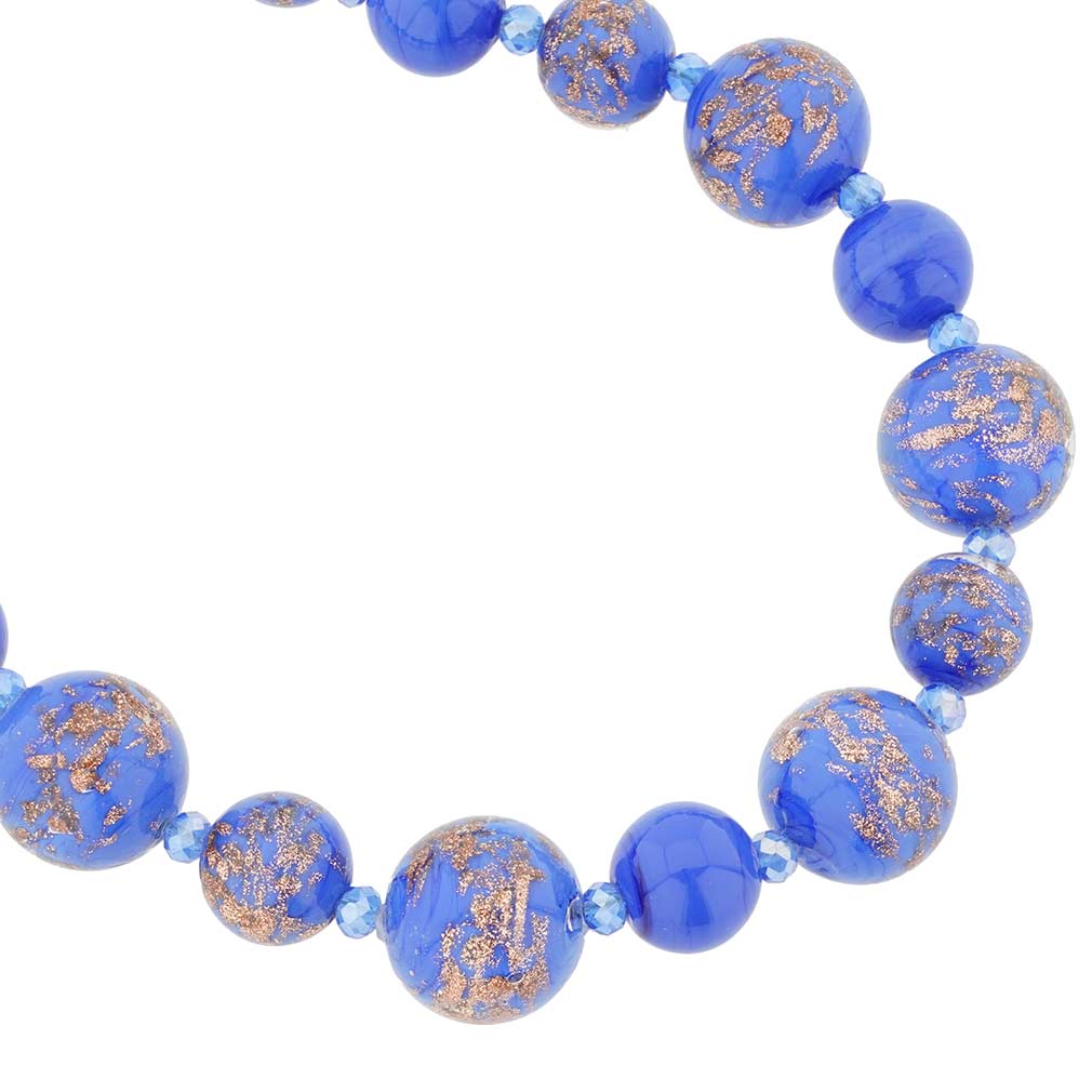 Starlight Murano Necklace - Cobalt Blue