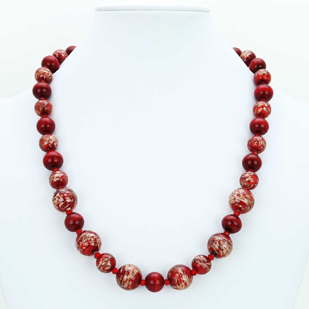 Starlight Murano Necklace - Red