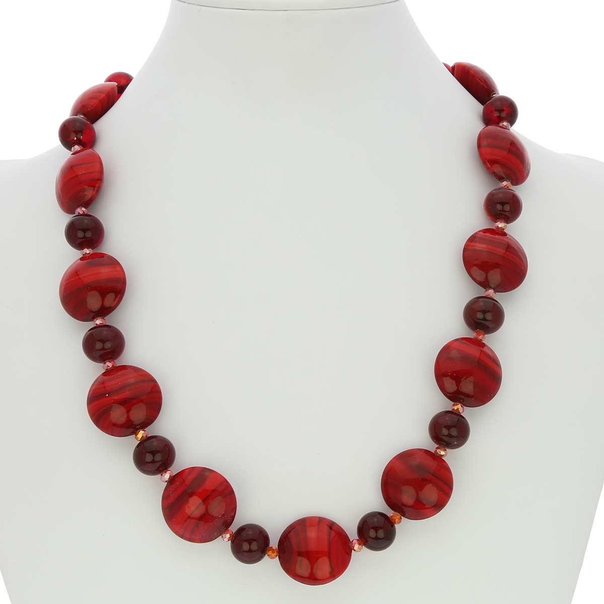 Murano Wonders Necklace - Ruby Red