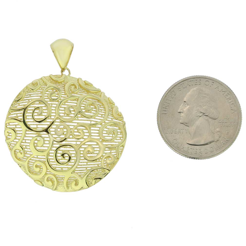 Details about   GlassOfVenice Graceful Twists Sterling Silver Pendant