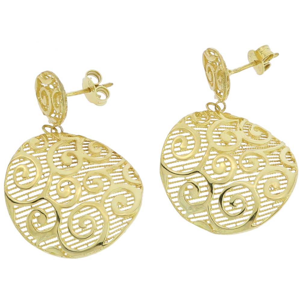 Graceful Twists Sterling Silver Gold-Plated Earrings