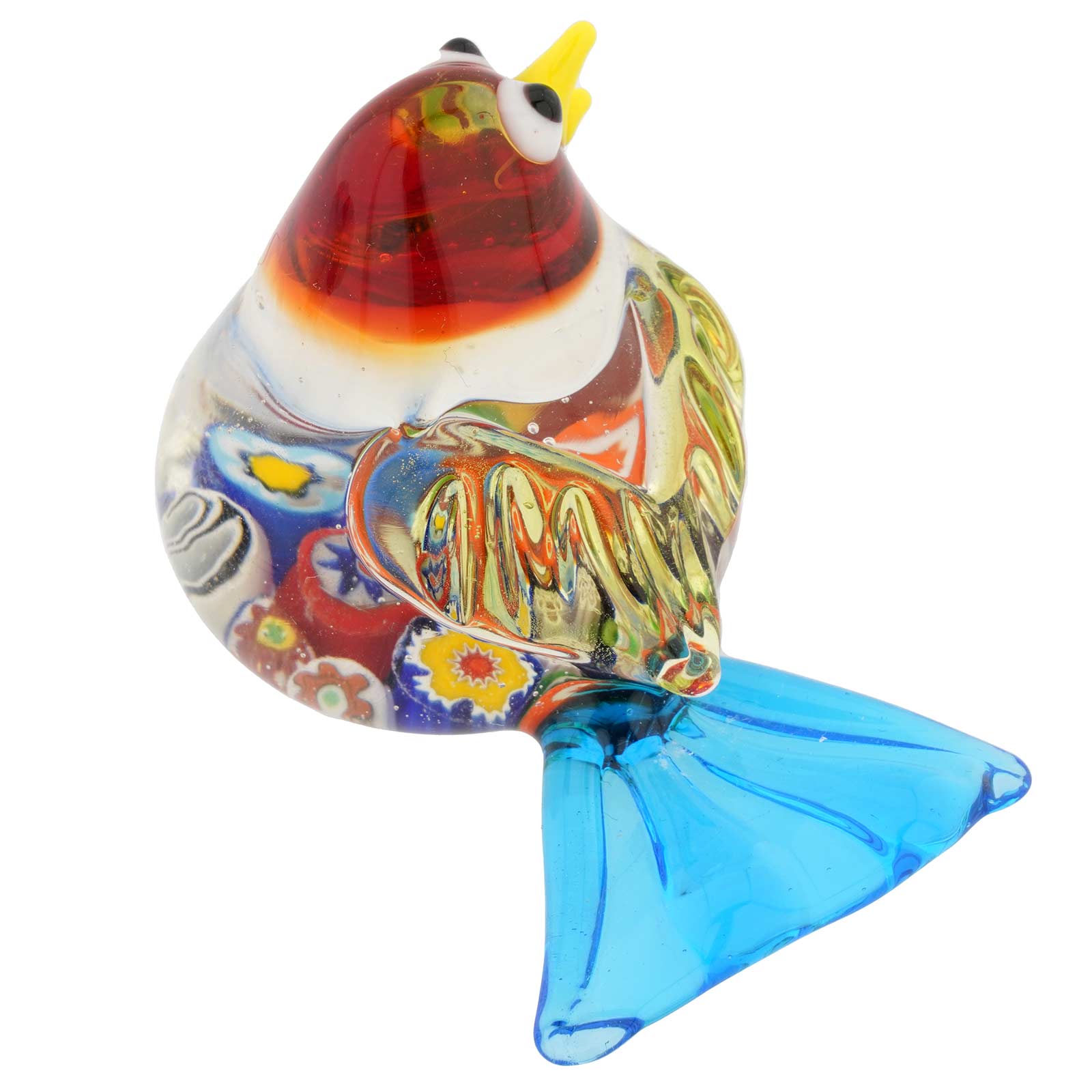 Murano Glass Baby Bird - Millefiori Red