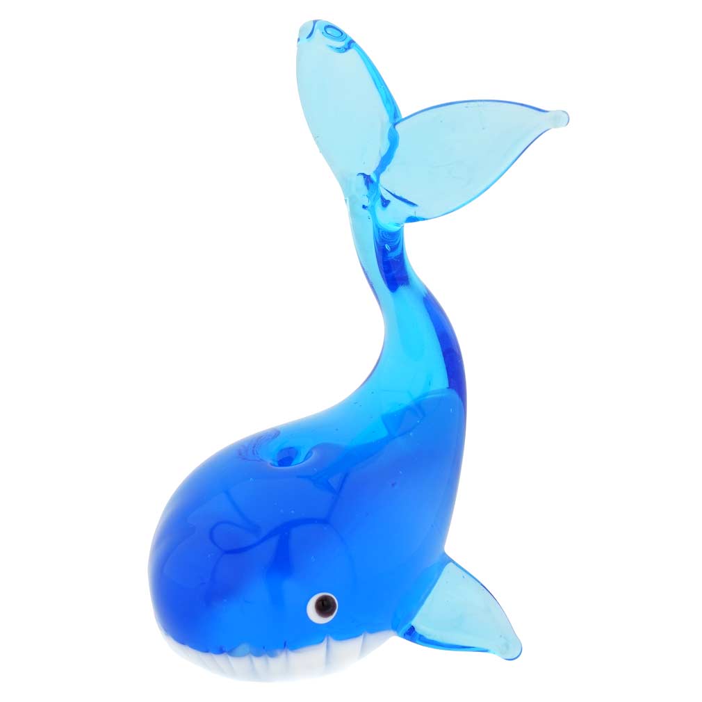 Murano Glass Whale - Blue
