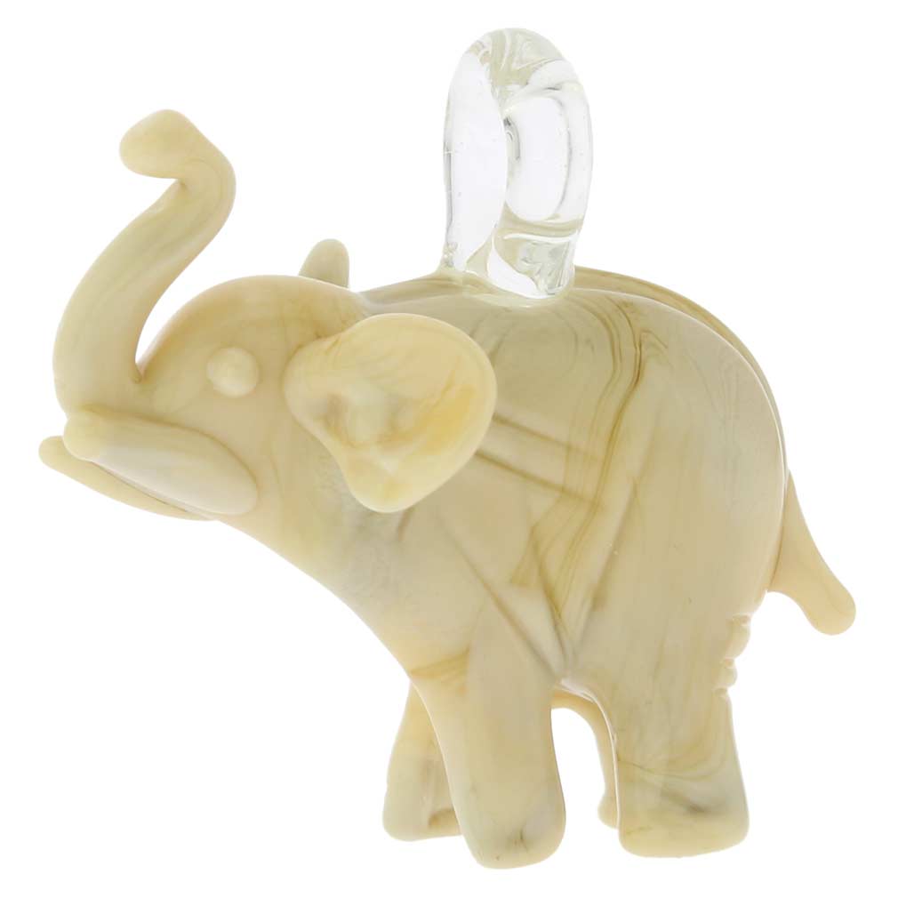 Murano Glass Elephant Pendant