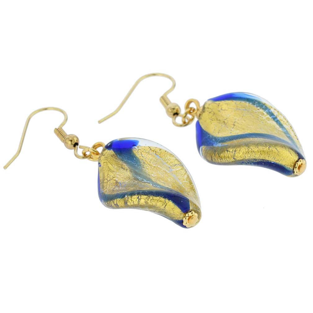 Royal Blue Spiral Earrings