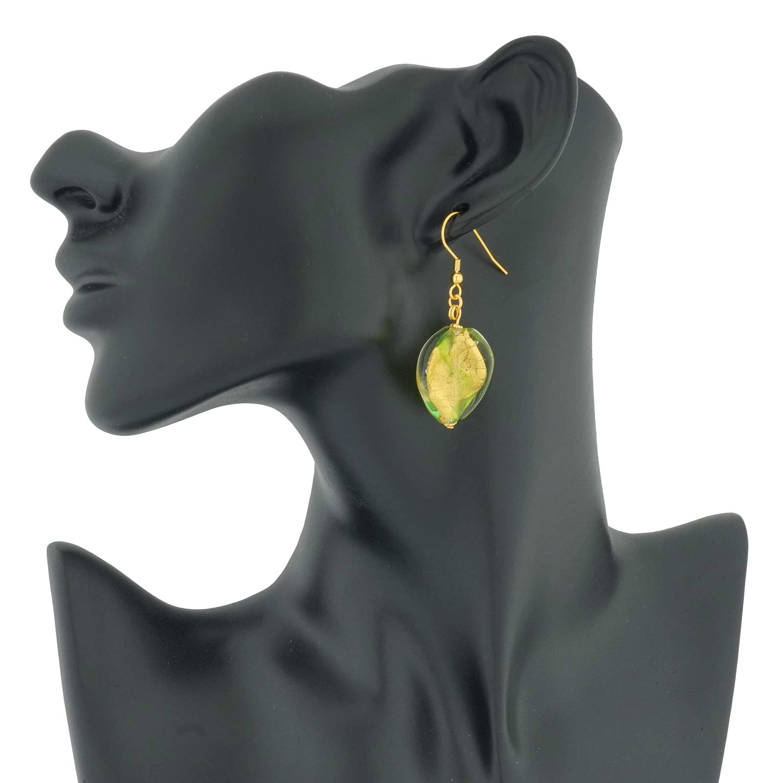 Royal Green Spiral Earrings