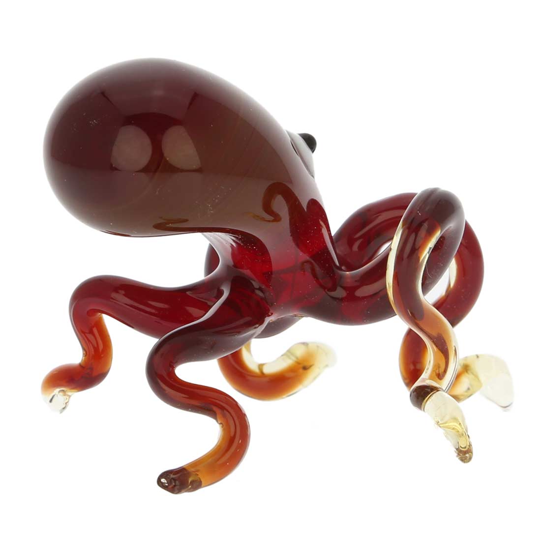 Red GlassOfVenice Murano Glass Octopus 