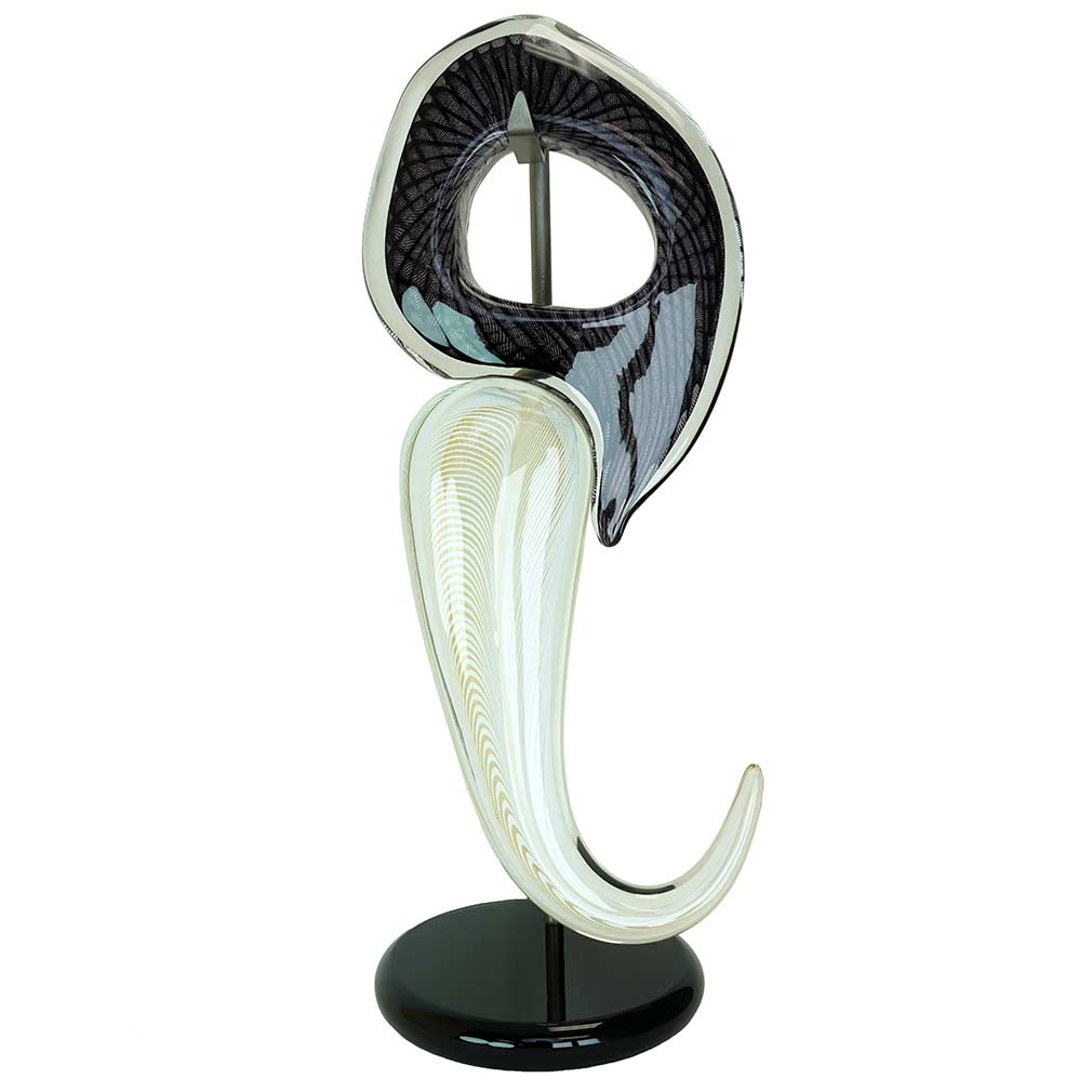 Vintage Murano Glass Sculpture \"Yin And Yang\" by Adriano Dalla Valentina