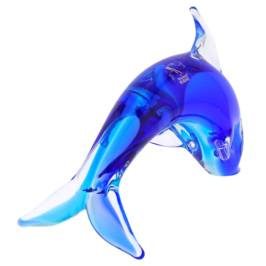 Murano Glass Dolphin - Aqua Blue