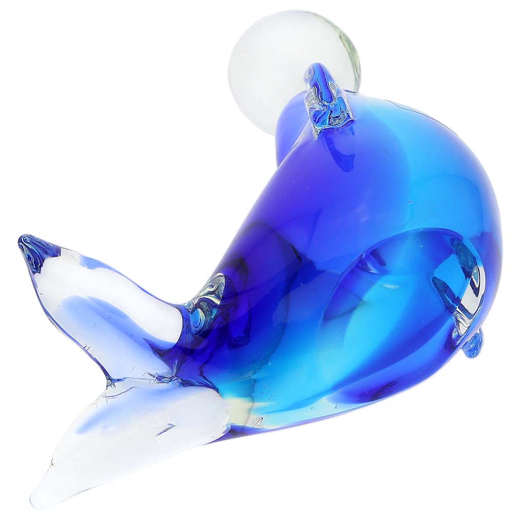 Murano Glass Seal - Aqua Blue