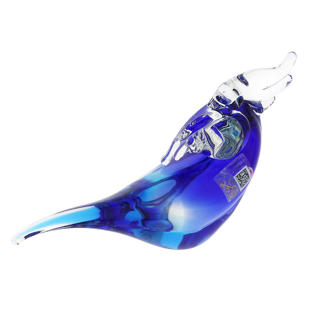 Murano Glass Toucan - Aqua Blue