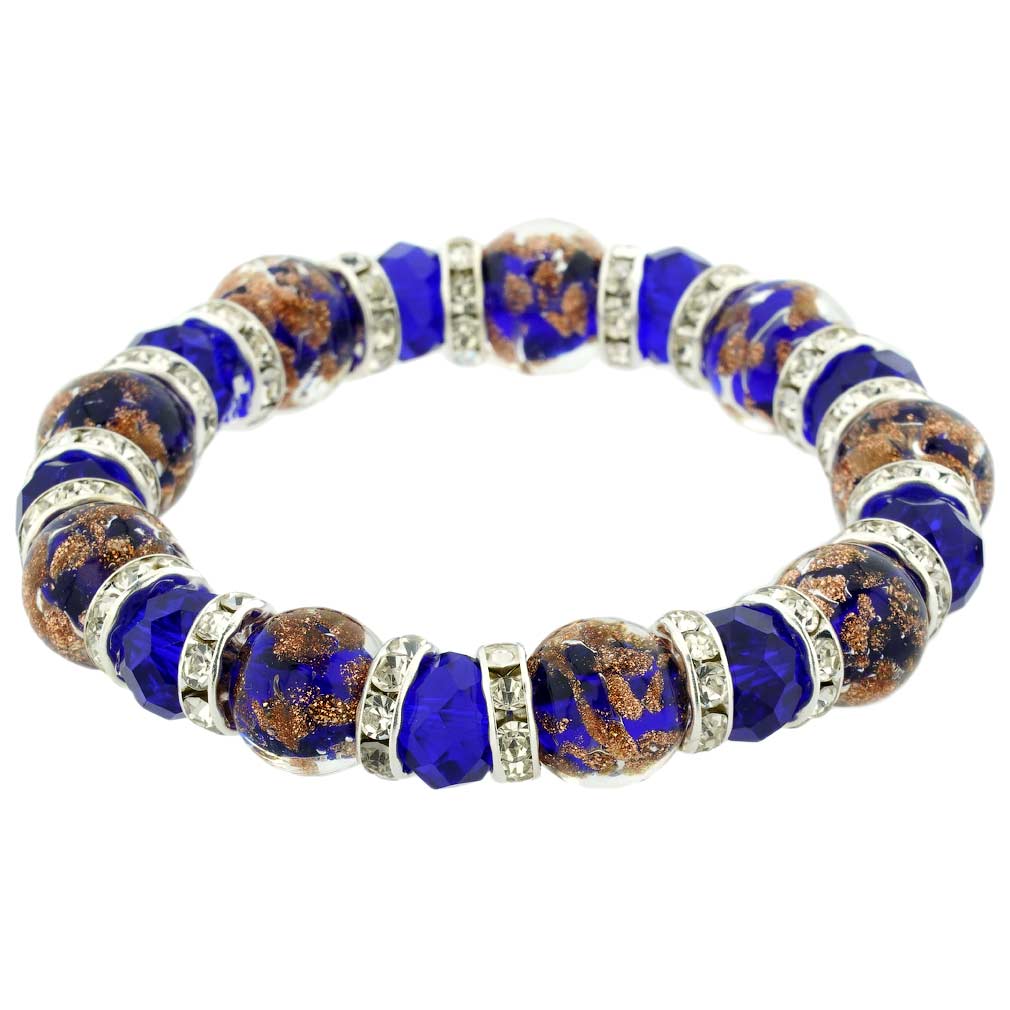 Buy Multi Color Murano Style Beaded Stretch Bracelet and Earrings in  Stainless Steel at ShopLC.