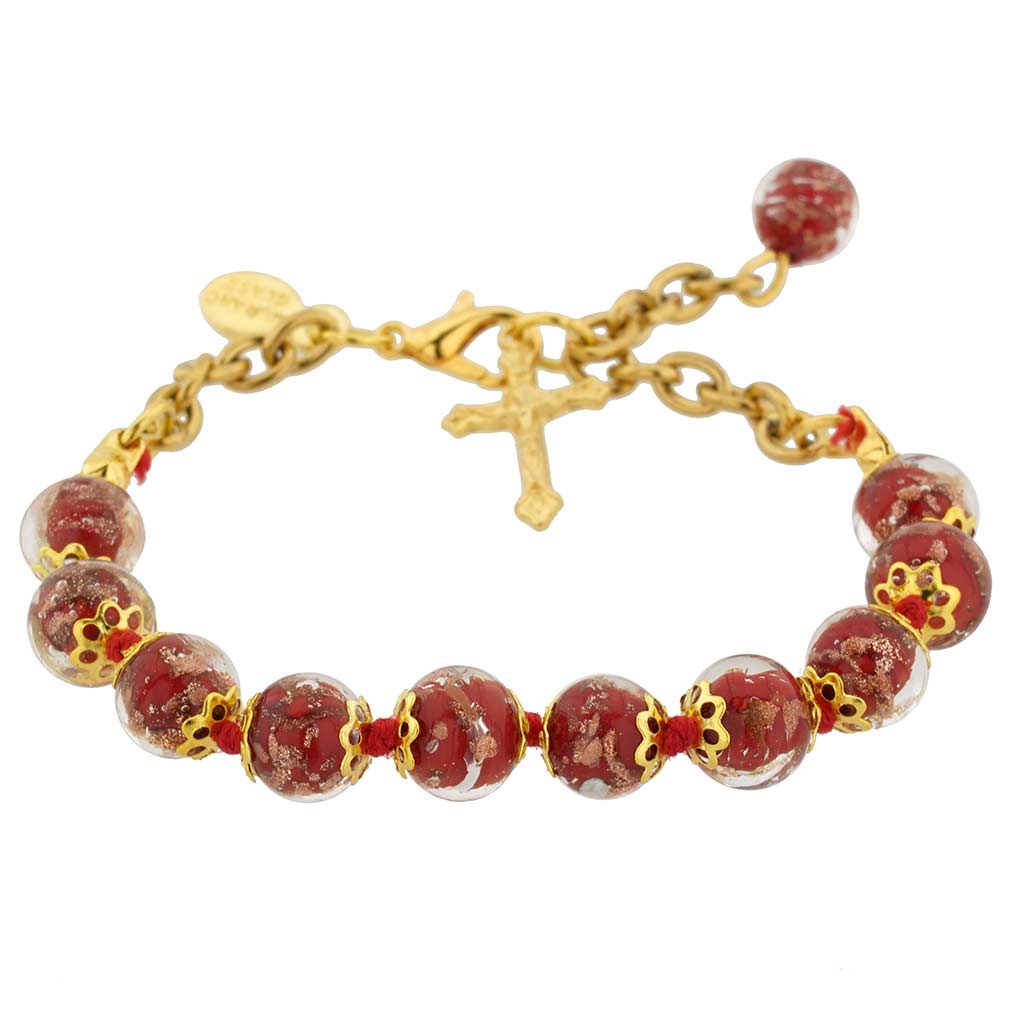 Sommerso Rosary Bracelet - Red