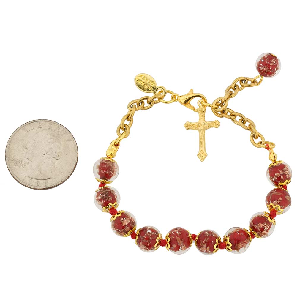 Sommerso Rosary Bracelet - Red
