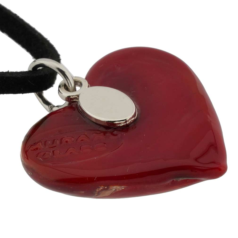 Tender Heart Necklace - Sparkling Red