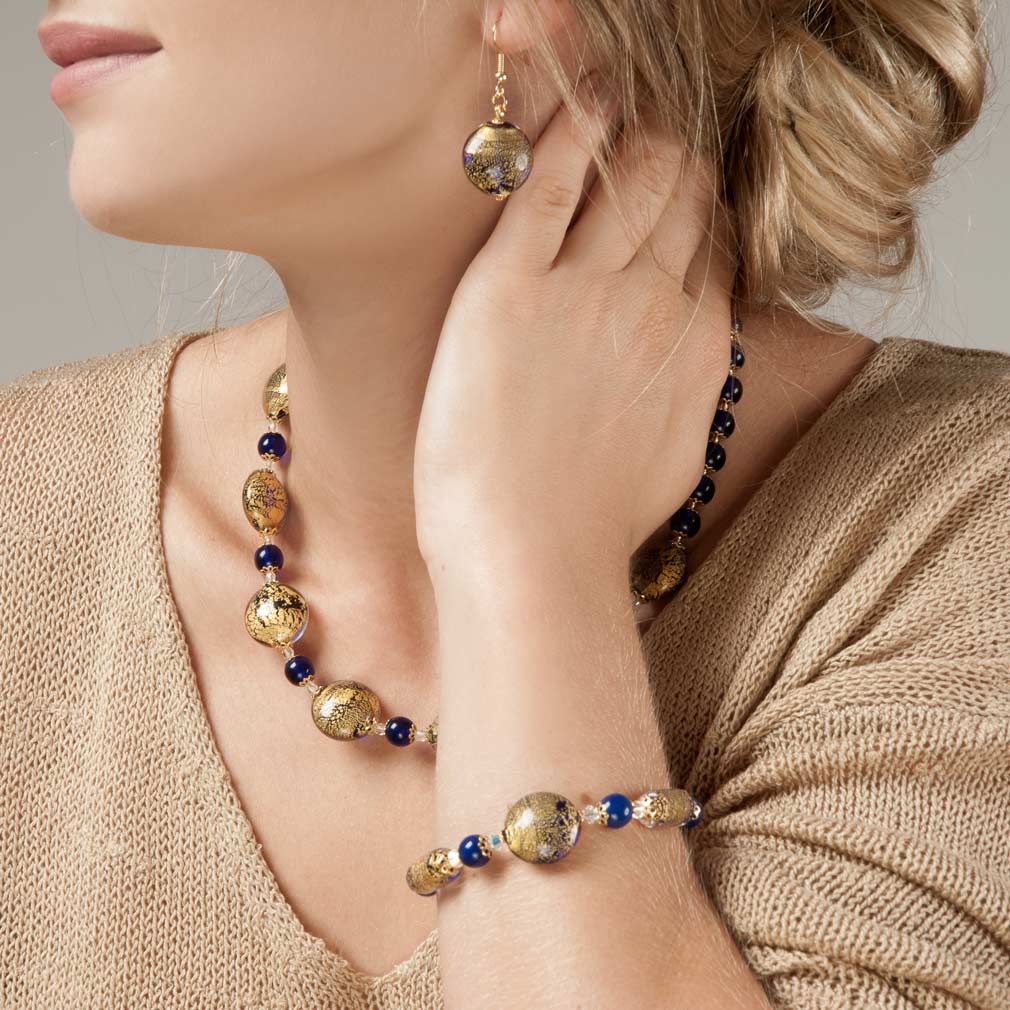 Ca D\'Oro Earrings - Cobalt Blue